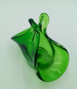 Szklany szmaragdowy Serwetnik Józef  Joseph Hospodka