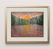 Oryginalny autorski obraz akrylowy "Lost in the Sunset" z sygnaturą i cert.