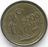 Turcja 5000 lira 1997