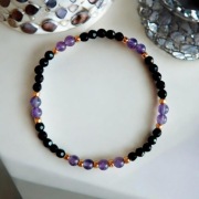 Bransoletka Turmalin Ametyst