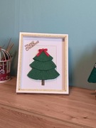 Dekoracja świąteczna Choinka 3D w ramce 20x25cm 