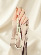 Biżuteryjna smycz do Telefonu z Jadeitem i Złotym Hematytem,Biżuteria GSM S