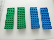 Lego płytka 4202 zielona i niebieska 4x12 do 5986 8799 6097 6089 gruba