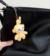 Laa-Laa Teletubiś wykonany na szydełku, brelok, zawieszka 