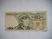 Polska Banknot PRL 50  zł.1988 r. seria KB