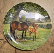 SPODE Śliczny Talerz ozdobny porcelanowy konie koń 