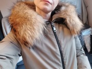 Zimowa parka khaki