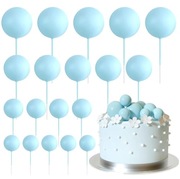 Topper piker na tort 12 szt błękit 