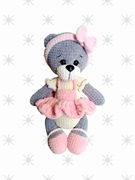 Miś szydełkowy przytulanka dla dziewczynki