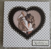 Kartka walentynkowa ręcznie robiona  tango walentynki