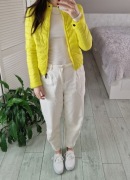 Mochy żółta neonowa kurtka pikowana wiosenna S 36