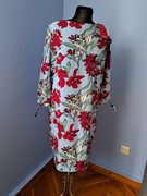 Nowa piękna sukienka 34/XS S.oliver niebieska w czerwone kwiaty Elegancka