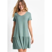 Tanio !_NOWA oliwka sukienka MODNE złote grochy_falbanka_RAINBOW_lycra r.46