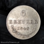 6 Krajcarów 1848 A, Ferdynand I, Austria