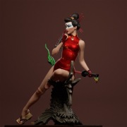 Figurka druk 3D żywica " Katana Bombshell - F1626 " - 120 mm