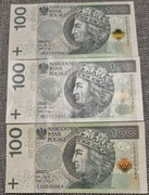 banknot 100 zł  ciekawe numery i serie