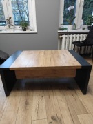 Ławo stół  marki MAZZONI. Dąb Craft złoty/czarny.