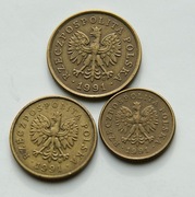 1 2 5 grosz 1991  zestaw Stan !!