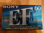 Kaseta magnetofonowa Sony EF60 Nowa folia EF 60