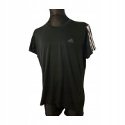 *MĘSKI T-SHIRT ADIDAS CLIMALITE L ODBLASK SPORT KOSZULKA MOCNO CZARNA+