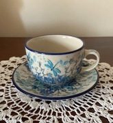 Filiżanka z podstawkiem  0,25 ceramika bolesławiecka