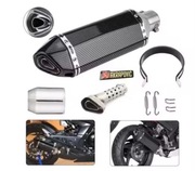 Wydech Sportowy Uniwersalny Carbon/Titanium Tłumik Akropovic 370MM Zestaw 