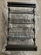 Wysuwana szuflada na buty do wnętrza szafy boczna Mokka