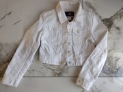 Kurtka jeansowa katana H&M dziewczęca biała 134