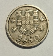 750. Moneta Portugalia 2.5 escudo 1976 rok 