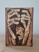 Łamanie głowy, A4, sklejka (prezent, obraz, ozdoba, pirografia)