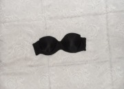 Super czarny biustonosz strapless silikony 75B