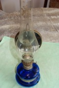 Stara lampa naftowa - niebieska