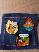 Pin przypinka this is fine mem gunshow 