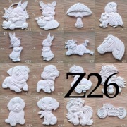 Zestaw 26 figurki do malowania dla dzieci z gipsu 