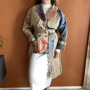 Trencz artystyczny wyjątkowy beżowy