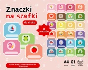 Znaczki na szafki przedszkole, żłobek do druku