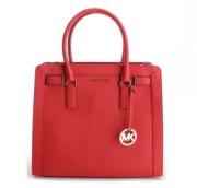 Michael Kors nowa średnia skórzana czerwona torebka model Dillon Red