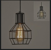 Lampa wisząca metalowa z żarówka E27 5w barwa ciepła 