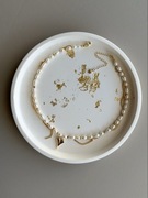 Naszyjnik z pereł naturalnych | delikatny | zawieszka serce | handmade