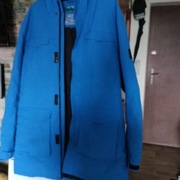 Kurtka zimowa męska niebieska dłuższa z kapturem rozmiar XL firmy 4 F