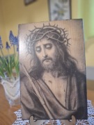 Obraz na desce Jezus w koronie cierniowej 