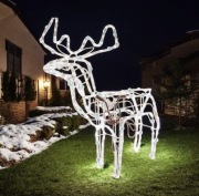 Świąteczny renifer z oświetleniem LED 90cm