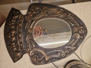 Lustro vintage metalowe PRL