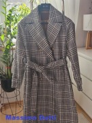 MassimoDutti trencz,plaszcz,krata L XL Wiosenny