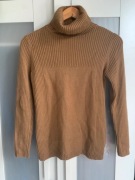 Włoski sweter z golfem z wełny merino