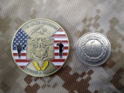 Challenge Coin USMC Marines Yellow Footprints