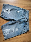 Szorty męskie jeans Sinsay 30 spodenki przecierane niebieskie