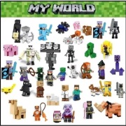 Figurki Ludziki Typu Minecraft 10sztuk Duże składane jak LEGO.