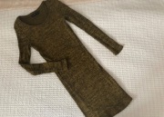 Even odd sukienka prążkowana jesień ciepła xs 34 brązowa