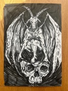 Technika mieszana - Archon Cieni - Tron Przemijania - 295x210 mm